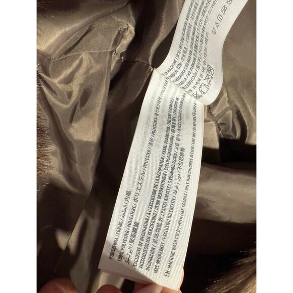 NWT Hollister Y2K Faux Fur Jacket Open Front Crop Womens M Brown Bomber Mob Wife - Picture 8 of 10